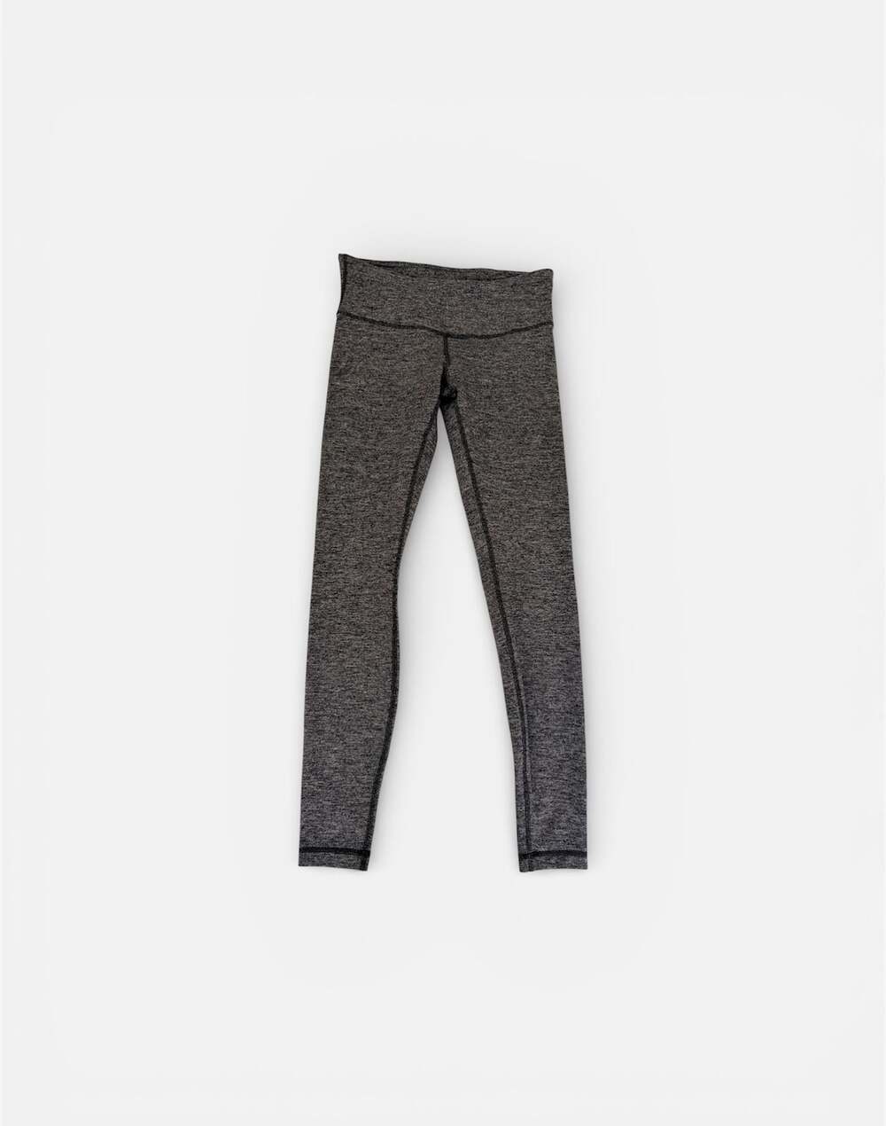 Lululemon Size 6 Wunder Under Tight 28" Heathered Black Leggings
